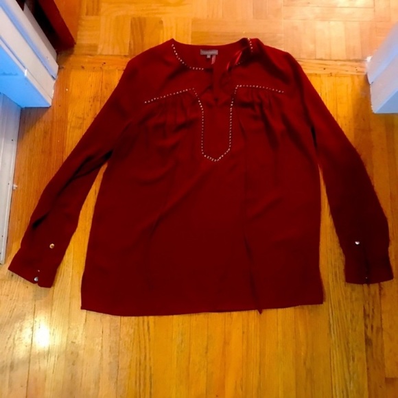 Vince Camuto studded popover blouse. - Picture 2 of 4